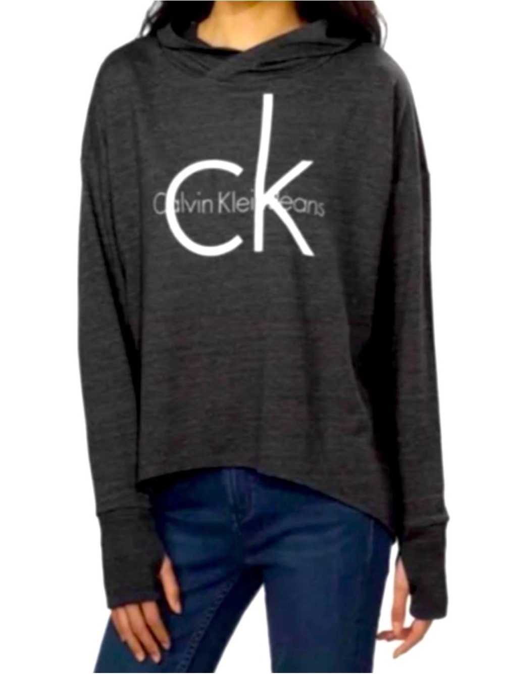 Calvin Klein Jeans Navy Blue CK Logo Hoodie